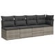 preview thumbnail 86 of 152, vidaXL Patio Sofa with Cushions Outdoor Seating Sectional Sofa Poly Rattan