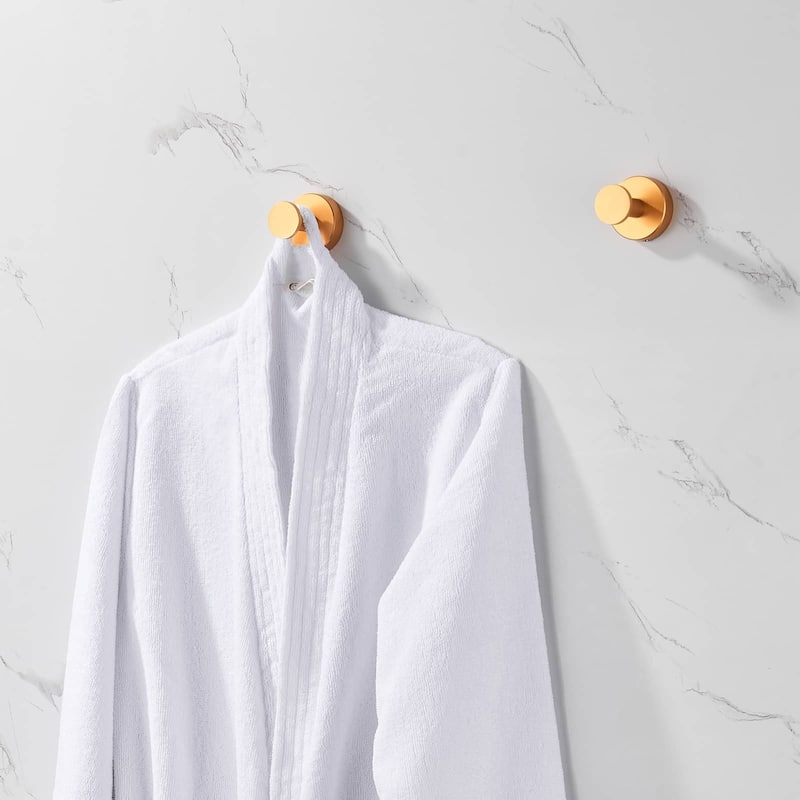 Wall Mounted Towel Hooks 2 Pack Bathroom Robe Hook for Cabinet Closet Door Heavy Duty Wall Hooks for Kitchen, Hotel, Washroom