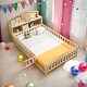 preview thumbnail 15 of 36, Full Size Platform Bed with Bookcase,Chalkboard and Safety Fence