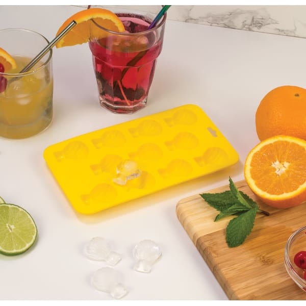 Orange Shape Silicone Ice Box 8 in 1 Silicone Ice Tray for Freezer Silicone  Ice Cube Tray
