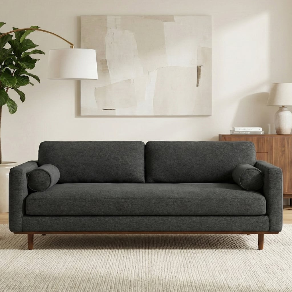 WYNDENHALL Brixley 89 inch Wide Mid-Century Modern Sofa - 88.8" W x 38.25" D x 34" H 