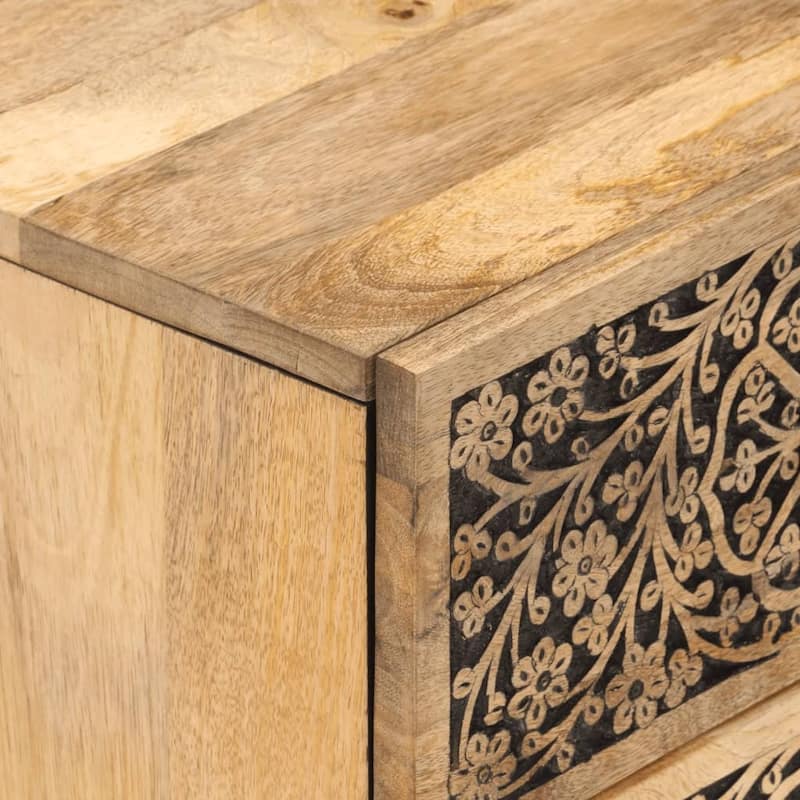 vidaXL Bedside Cabinets 2 pcs 15.7"x13"x18.1" Solid Wood Mango - 15.7" x 13" x 18.1"