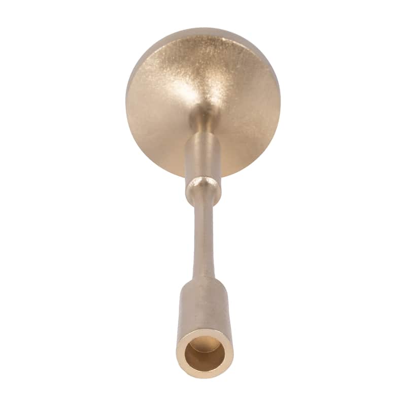 Champagne Metal Candle Holder Contemporary Aluminum Narrow Taper Candle Holder for Home, Office, Event Decor
