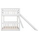 preview thumbnail 25 of 23, Twin over Twin Low Bunk Bed with Convertible Slide and Reversible Ladder, Grey - Space-Saving and Sturdy Wood Frame