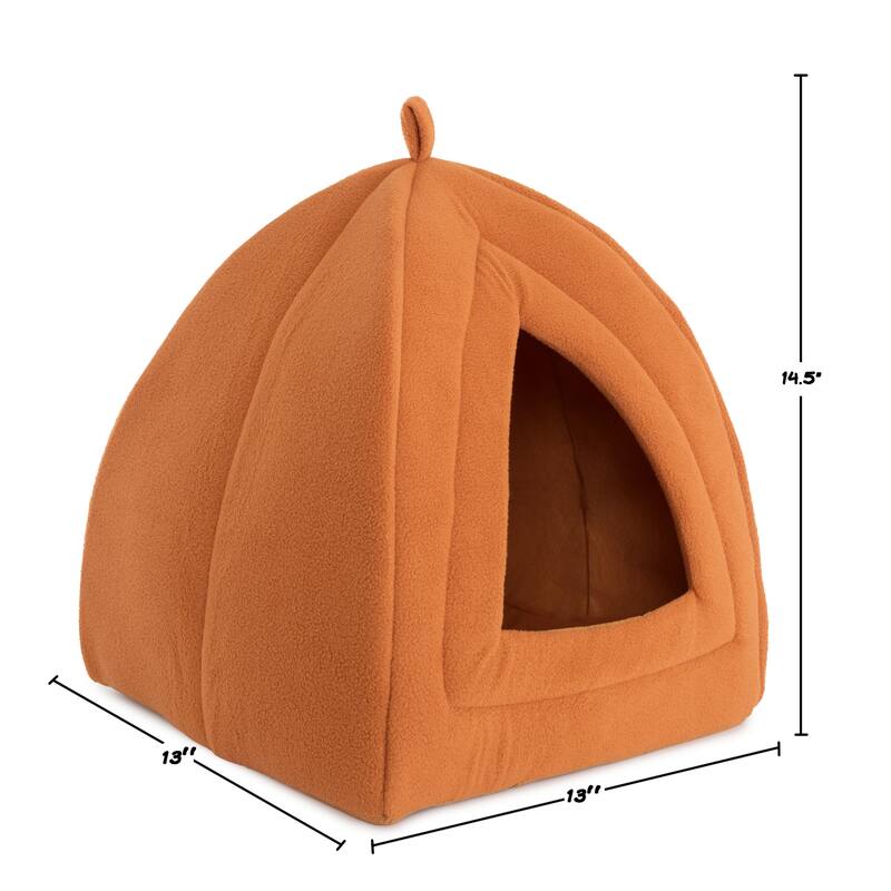 Petmaker Cozy Kitty House Cave Plush Cat Tent Bed with Removable Foam Cushion