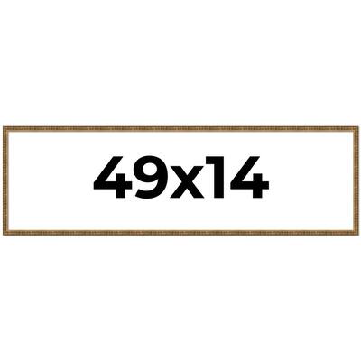 49x14 Frame Gold Kingsley Distressed Solid Wood Picture Frame Width