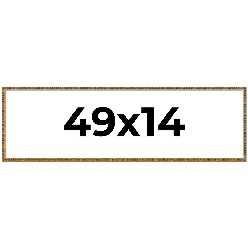49x14 Frame Gold Kingsley Distressed Solid Wood Picture Frame Width