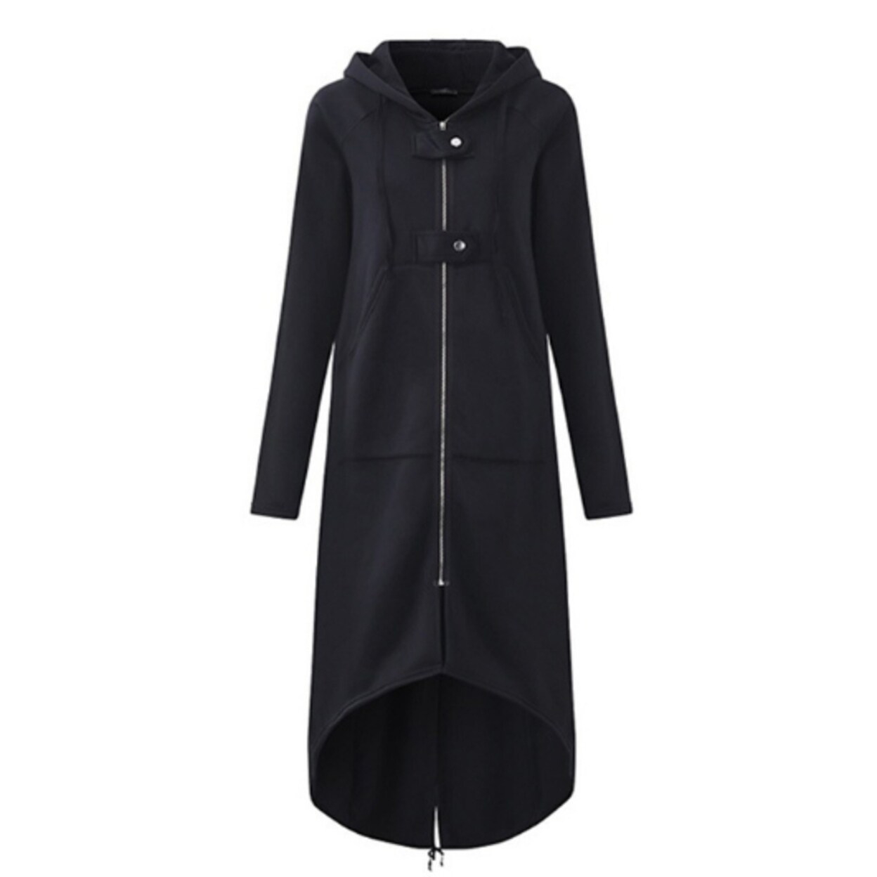 Long jacket with hoodie clearance