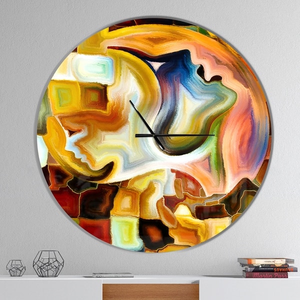 slide 2 of 10, Designart 'Way of Inner Paint' Oversized Modern Wall CLock