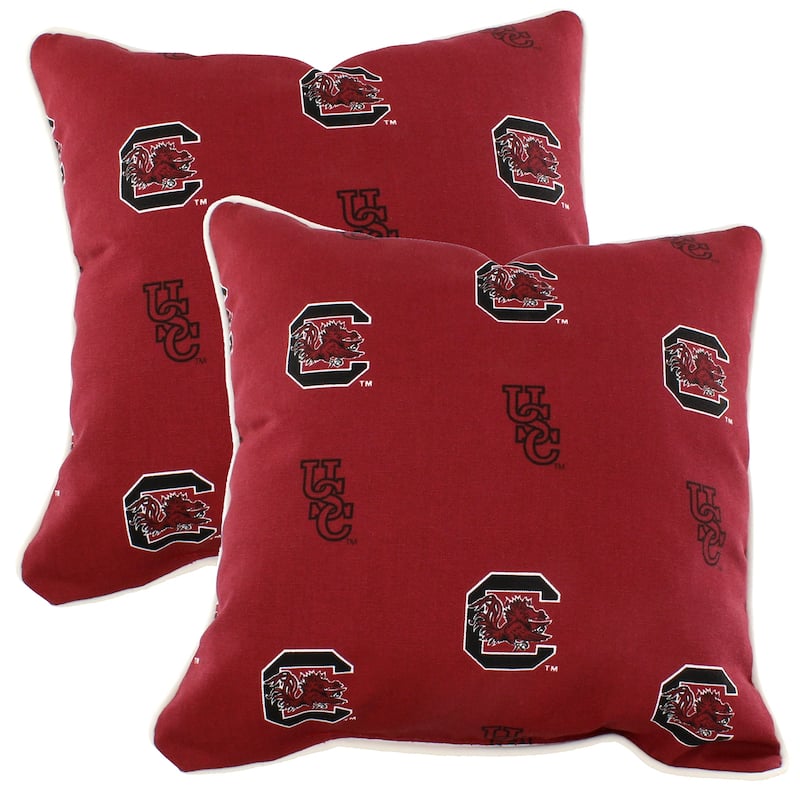 South Carolina Gamecocks Indoor / Outdoor Decorative Pillow Pair - (2 ...