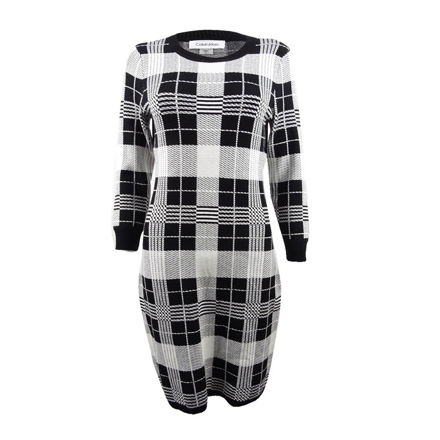 calvin klein plaid dress