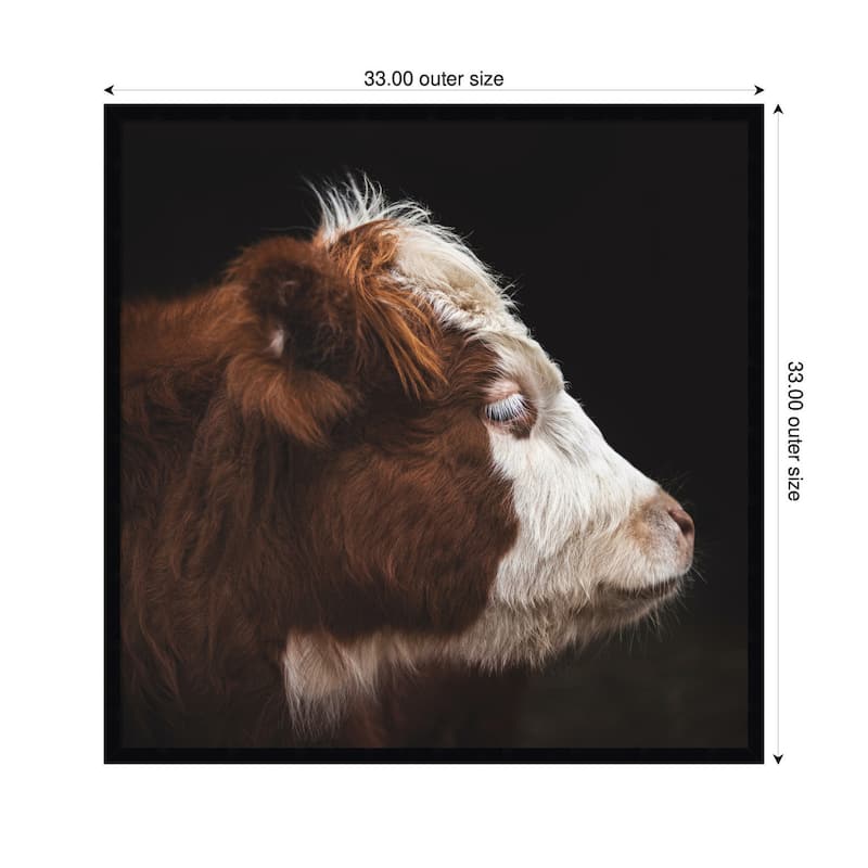 Kate and Laurel Cow Profile by Emiko and Mark Franzen F2 Images Framed Wall Art Print
