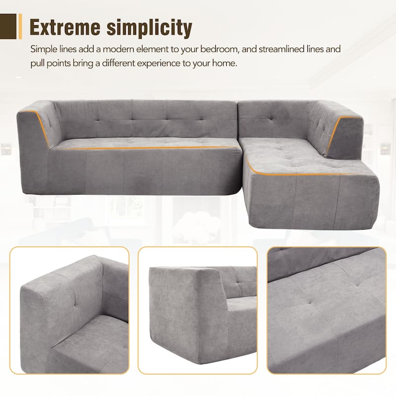 Lshaped Sectional Sofa Sets with Chaise Lounge, Modular Sectional Sofa