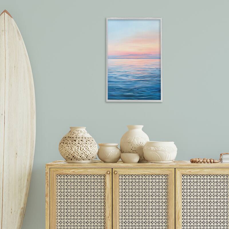 Stupell Sunrise over Ocean Gradient Framed Giclee Art Design By LSR Design Studio