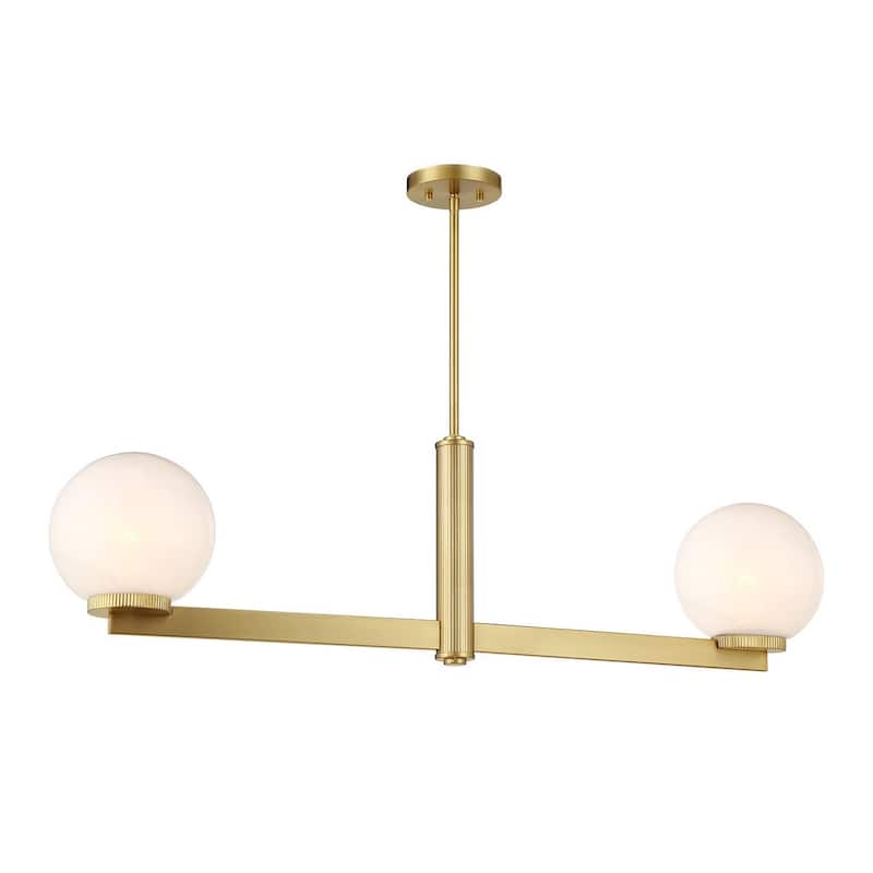 2-Light Linear Chandelier By Trade Winds