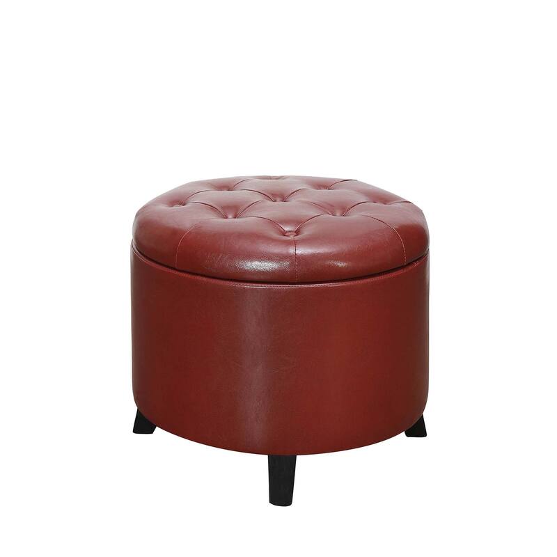 Convenience Concepts Designs4Comfort Round Storage Ottoman