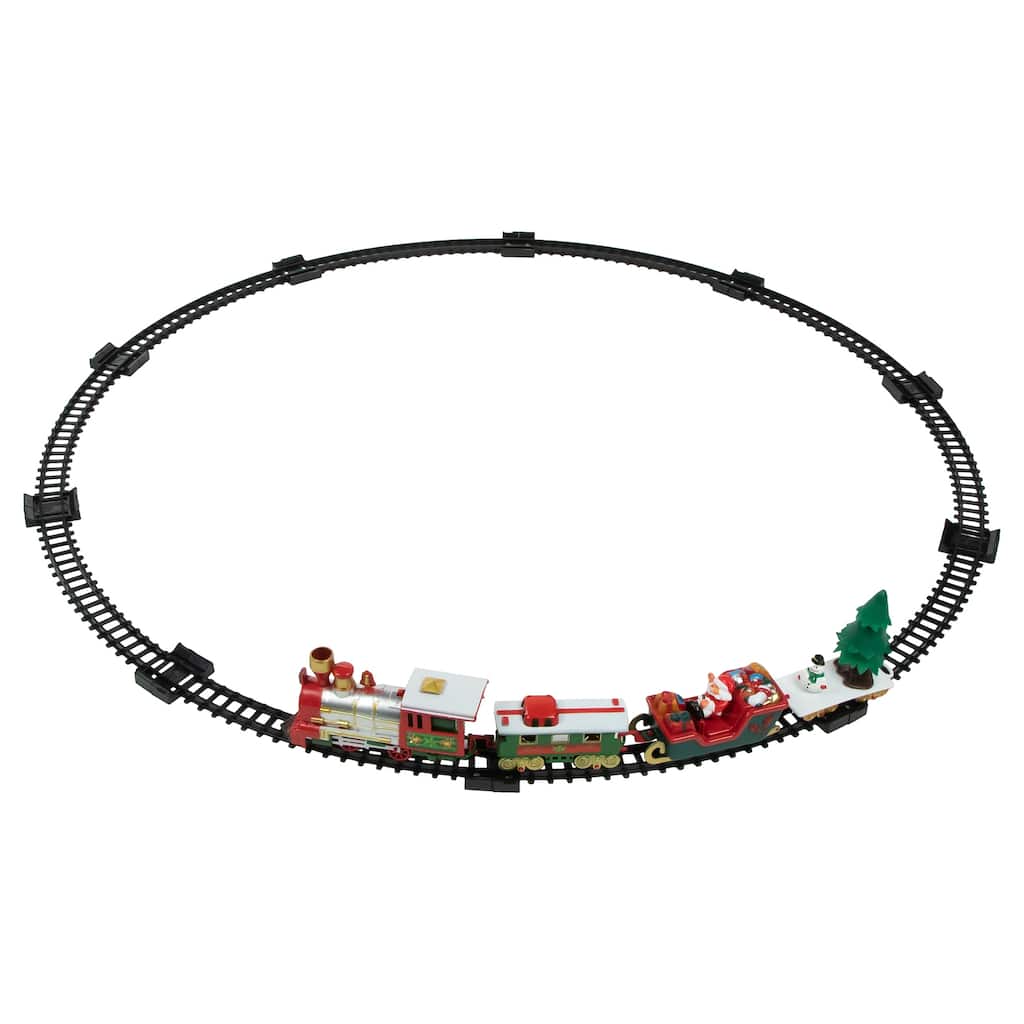 31pc Battery Operated Lighted and Animated Christmas Tree Train Set with Sound - 5.5"