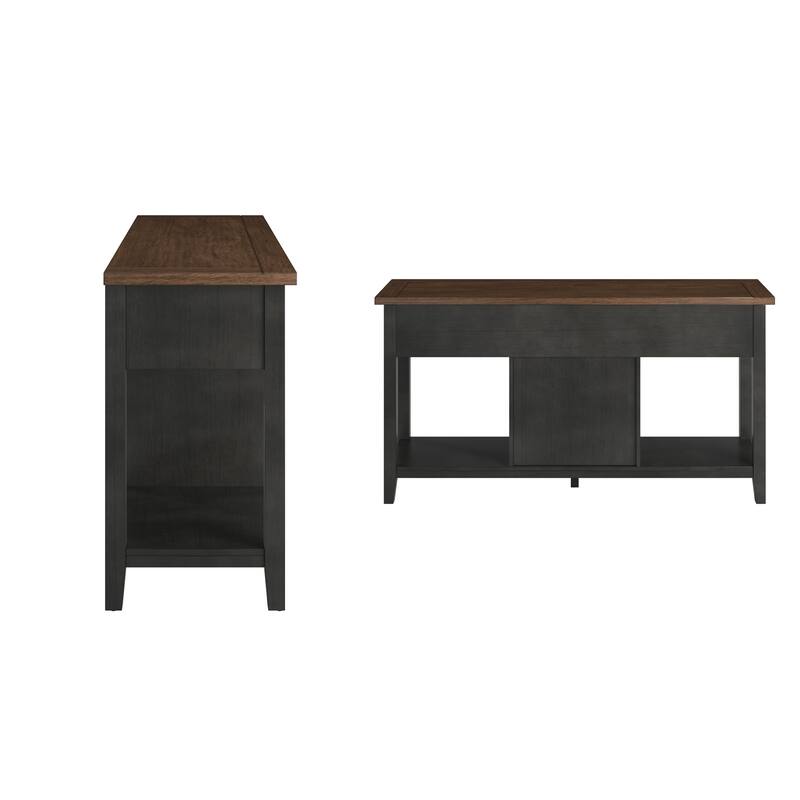 Ronda Two-Tone Wood Wine Rack Buffet Server