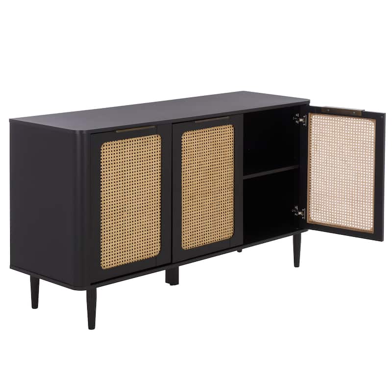 SAFAVIEH Home Brey 3-Door Sideboard/TV Stand - 55"W x 18"D x 32"H