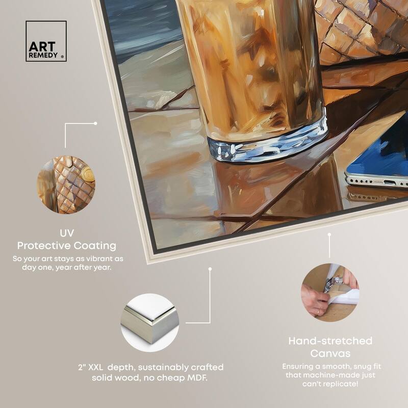 Out For Some Iced Coffee Canvas by Art Remedy