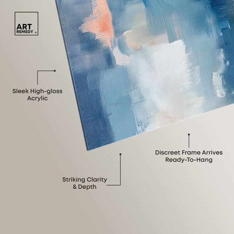 Whispering Blue I Acrylic by Art Remedy, Ready to Hang