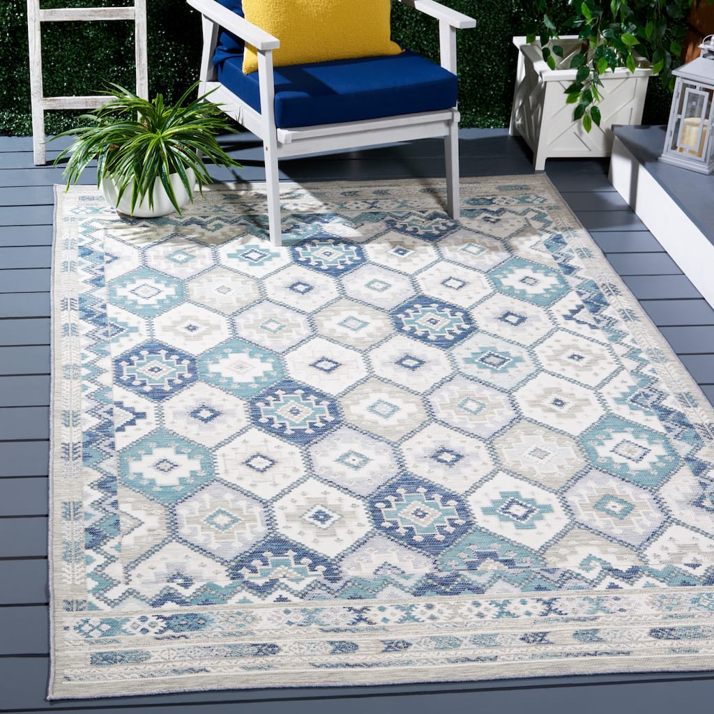SAFAVIEH Sunrise Kath Indoor/Outdoor Waterproof Rug - 5'3" x 7'7"