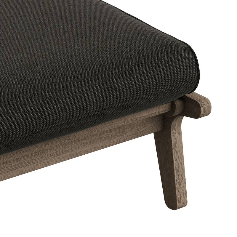 Saratoga Outdoor Patio Teak Wood Chair and Ottoman Set