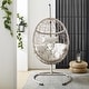 preview thumbnail 1 of 12, Crosley Cleo Outdoor/ Indoor Wicker Hanging Egg Chair - 42"W x 42"D x 81"H