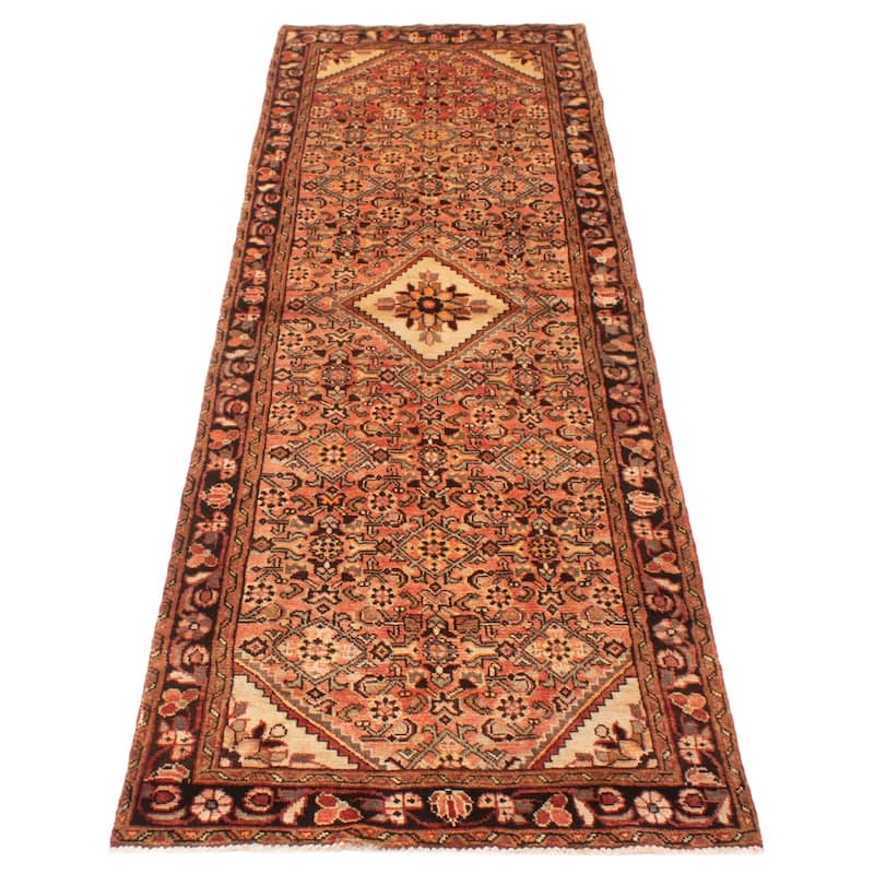 ECARPETGALLERY Hand-knotted Andelz Copper Wool Rug - 3'3 x 10'2