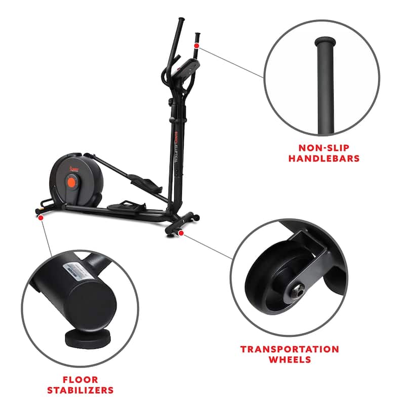 Sunny Health Fitness Power Stride Smart Elliptical - SF-E321005