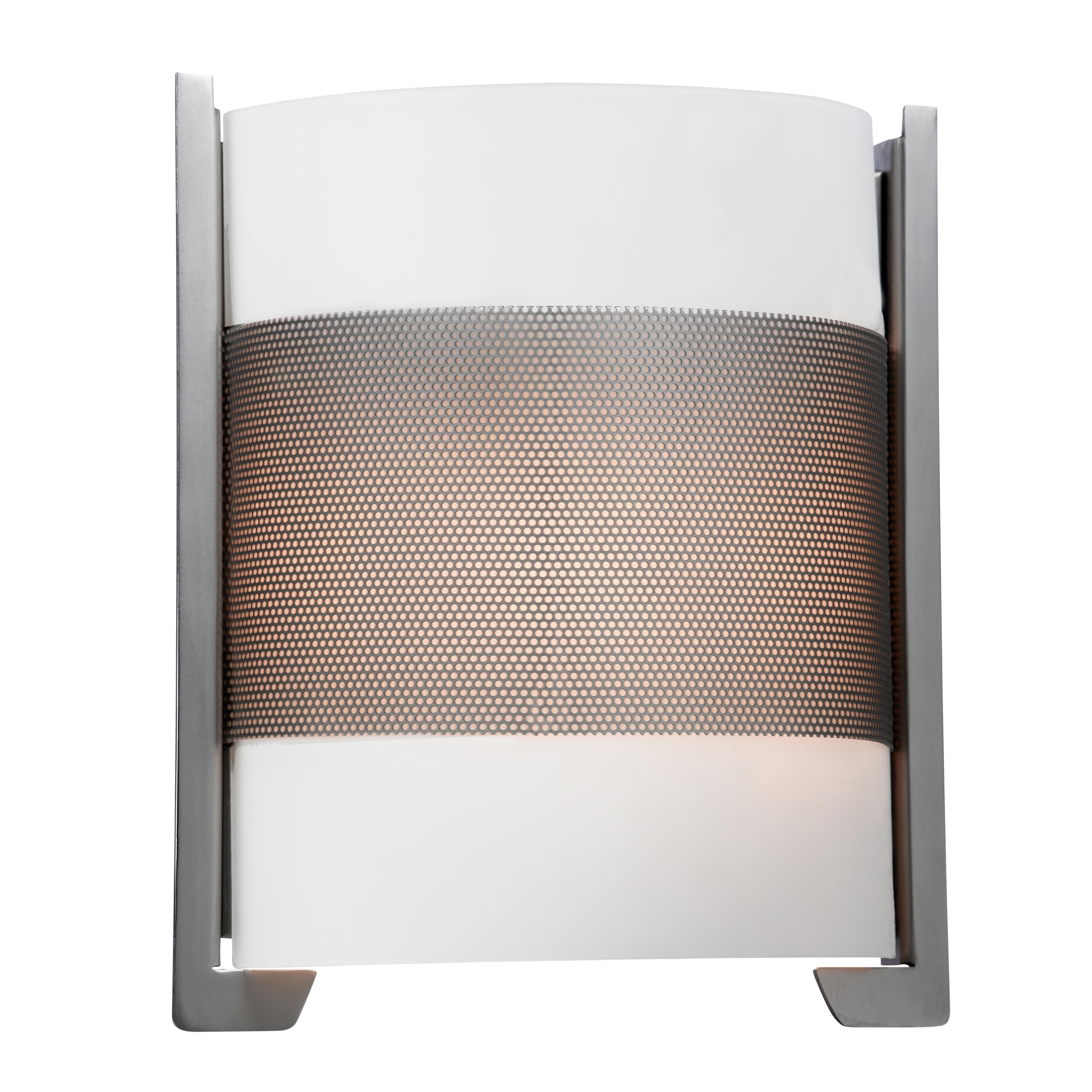 Access Lighting Iron - Dimmable LED Wall Fixture - Brushed Steel - Opal