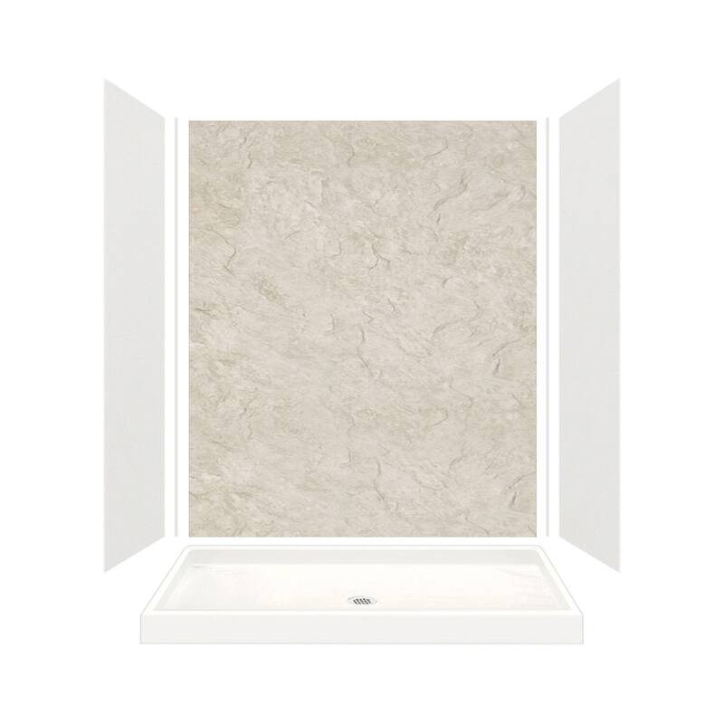 Transolid Expressions 60-in X 32-in X 72-in Glue to Wall Shower Kit - 32" x 60" x 72"
