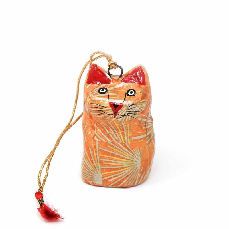 Recycled Paper Handpainted Animal Theme Ornaments, Set of 2 (India)