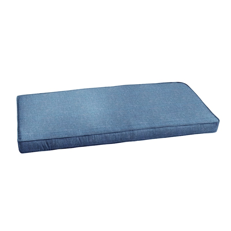 Blue Indoor/ Outdoor Corded Bench Cushion