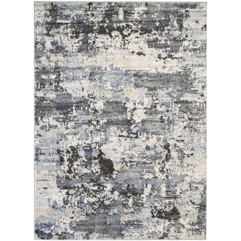 Firenze Blissful Blue Modern Abstract Area Rug - 5'3"x7'3"