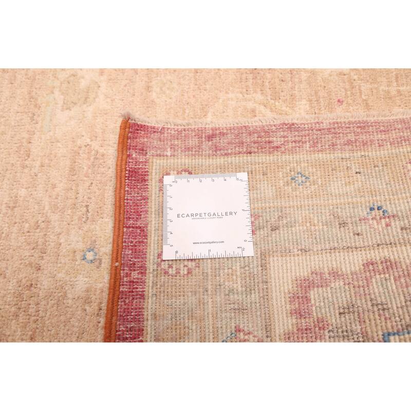 ECARPETGALLERY Hand-knotted Peshawar Oushak Brown Wool Rug - 5'7 x 7'8