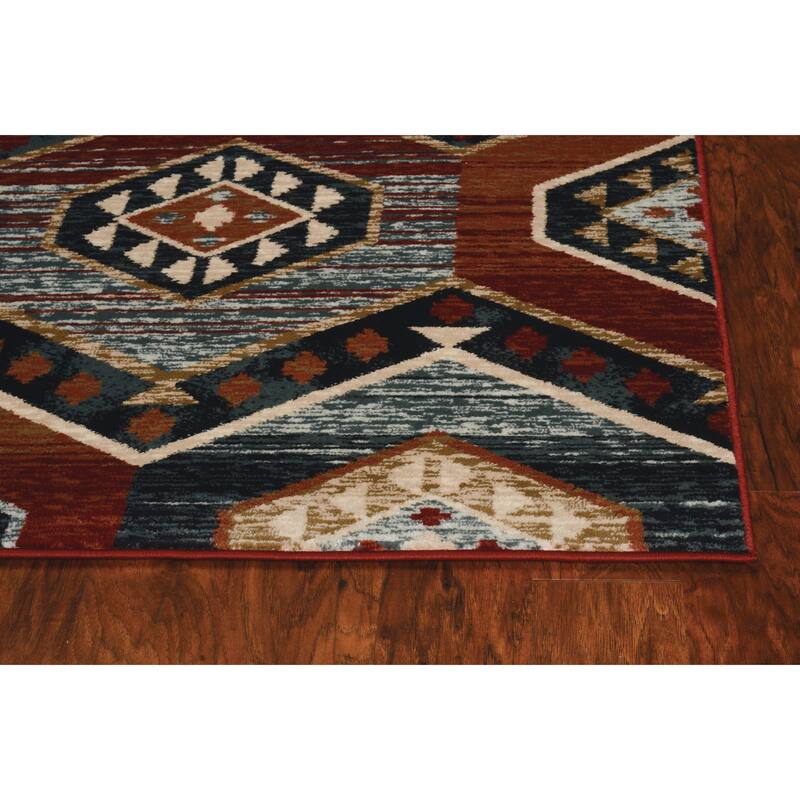 Porch & Den Cornelian Cornelian Red Artisan Rug - 5'3" x 7'7" - Red