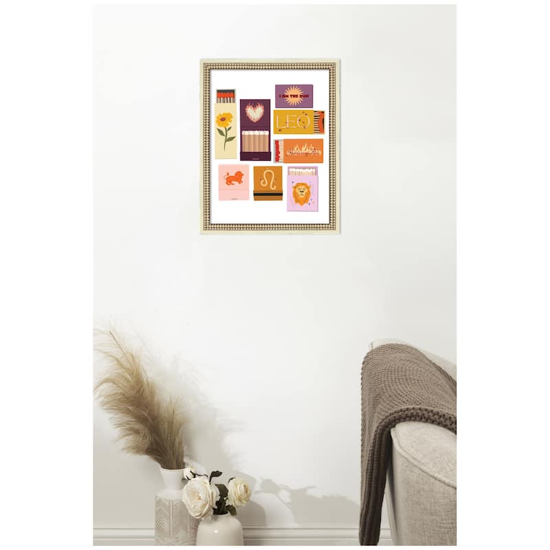 Kate and Laurel Leo Matchbooks 14x18 FC by Megan Ryan Framed Wall Art Print