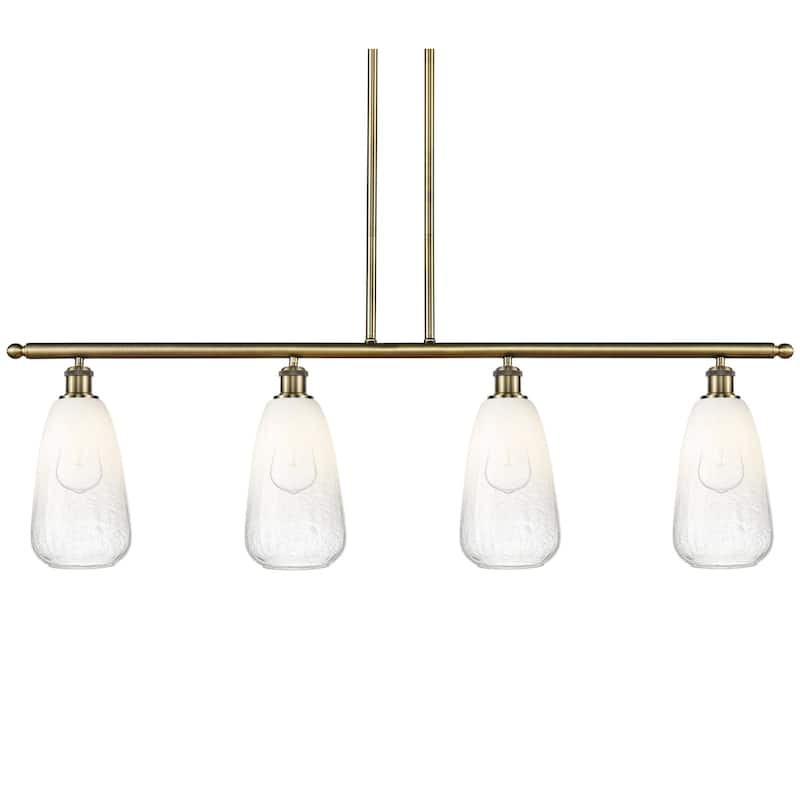 Innovations Lighting 516-4I-14-48 Brookhaven Almond Linear Brookhaven - Antique Brass / Opal