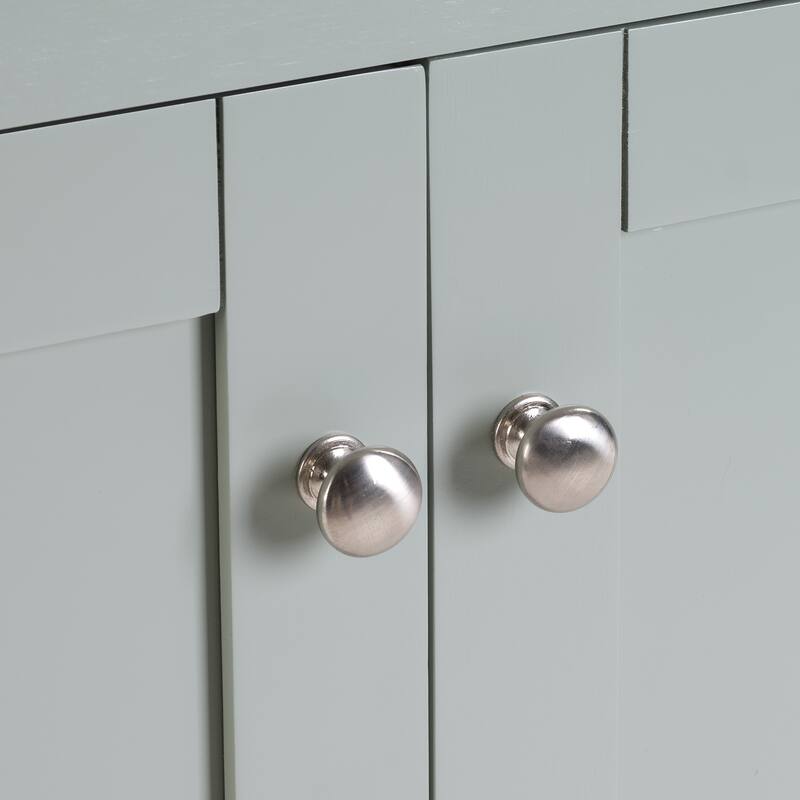 30" Blue Grey Bathroom Vanity with Ceramic Sink - Soft-Close Drawers, Solid Wood Frame, Multi-Organizer Storage