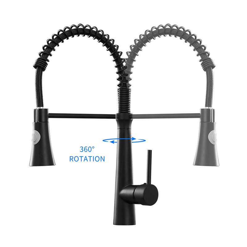 Commercial Solid Brass Spiral Pull-down Kitchen Faucet