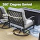 MAISON ARTS 6/7-Piece Patio Conversation Sets, Sofa Set with 2/4 x Single Chairs, 1 x 3-seater Sofa and Coffee Table/Ottomans