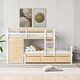 preview thumbnail 18 of 28, Twin over Twin Loft Bunk Bed with 6-Drawers and Ladder, Space-Saving Design in Grey for Kids' Rooms