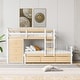 preview thumbnail 18 of 28, Twin over Twin Pine Wood Loft Bunk Bed with Drawers and Ladder