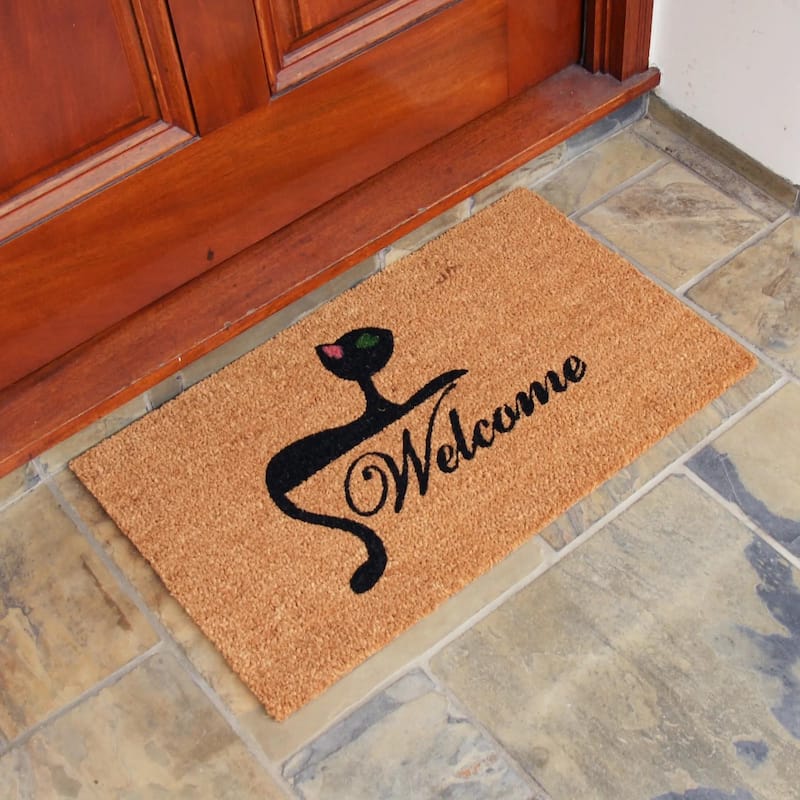 Rubber-Cal Cute "Little Kitty-Cat" Doormat Kit - 18" x 30" - 2 Door Mats
