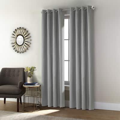ThermaPlus Shadow Total Blackout Textured Curtain Panel