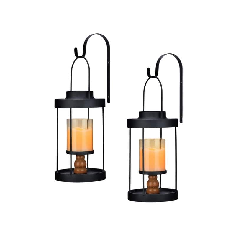 2 Pack home decor black living room metal wall sconce