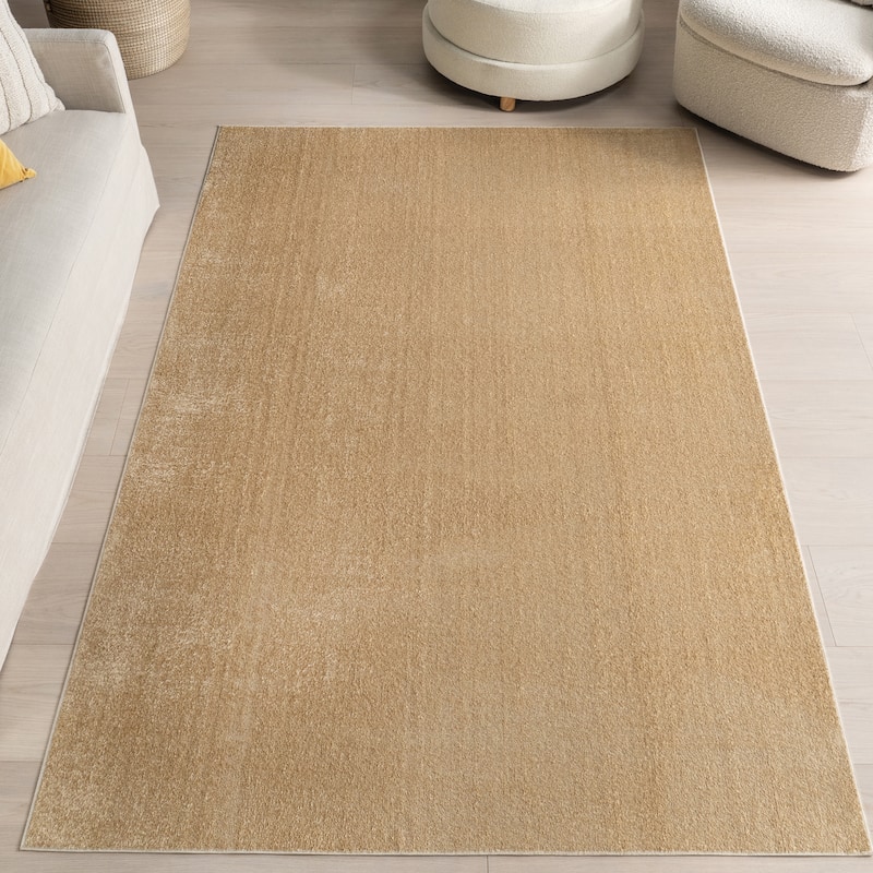 Nuloom Argelia Solid Machine Washable Area Rug - 7' 10" x 10' - Pastel Orange - Rectangle