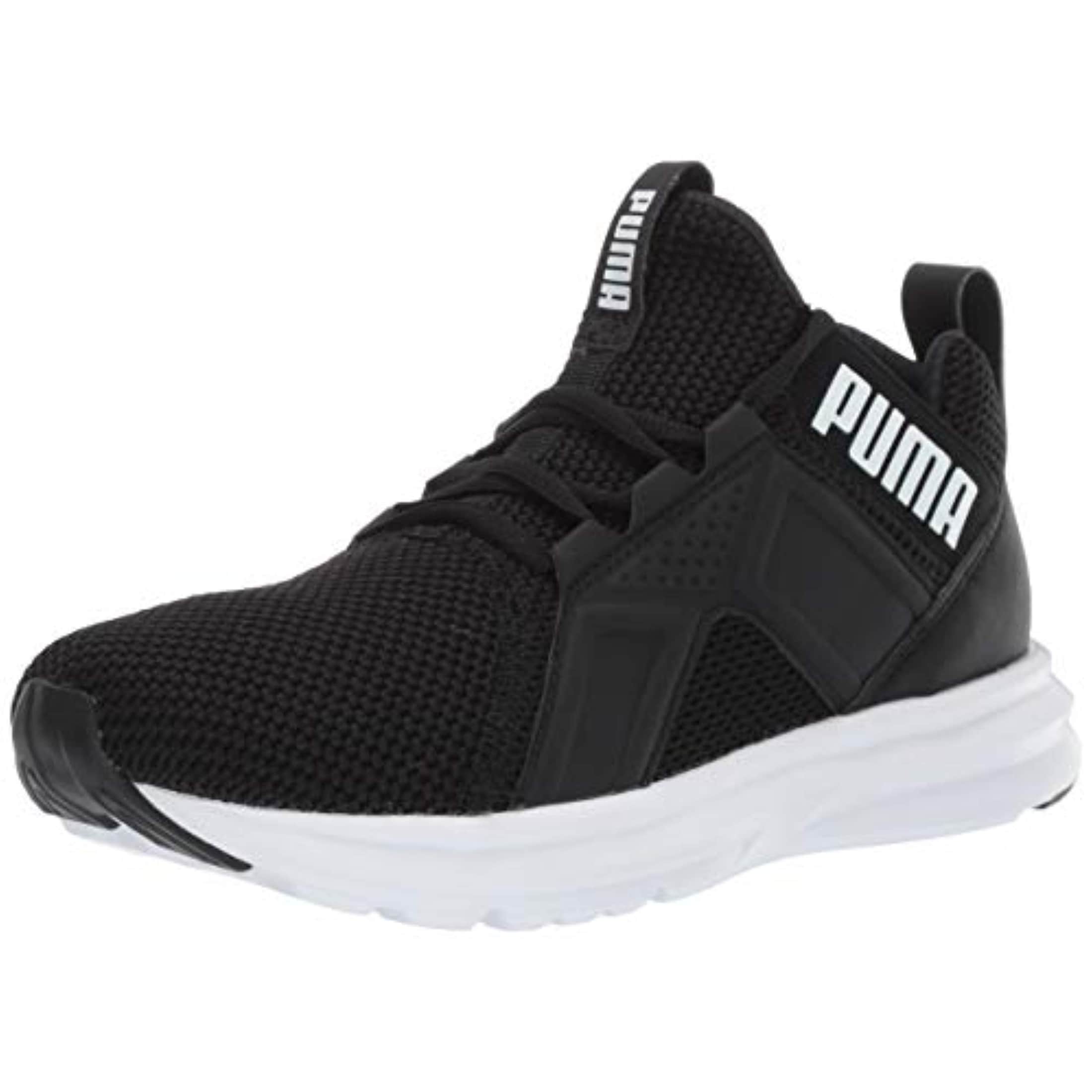 puma enzo weave black white