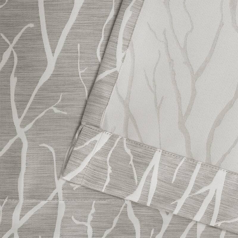 ATI Home Forest Hill Woven Room Darkening Blackout Grommet Top Curtain Panel Pair